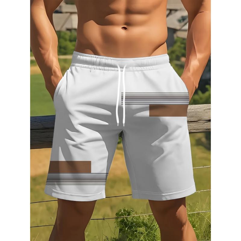 Simple and Versatile Men s Shorts: Summer Stretch Knit Solid/Small Print Casual Comfortable Commuter Pants S