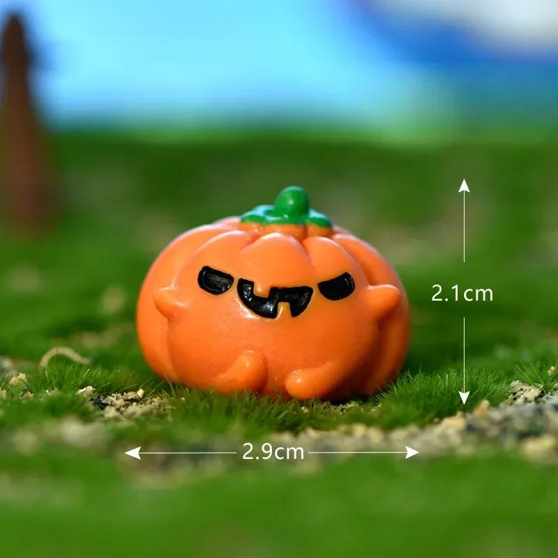 Mini Halloween Figurines Miniature Cute Halloween Ghost Pumpkin Fairy Miniatures Figurines Home Decoration DIY Resin Craft