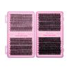 Manga Lash Clusters Kit Fluffy 0.07MM Thickness Synthetic Semi-Hand Made Black Cotton Stalk 9-16mm Mix Length Eyelash Extensions