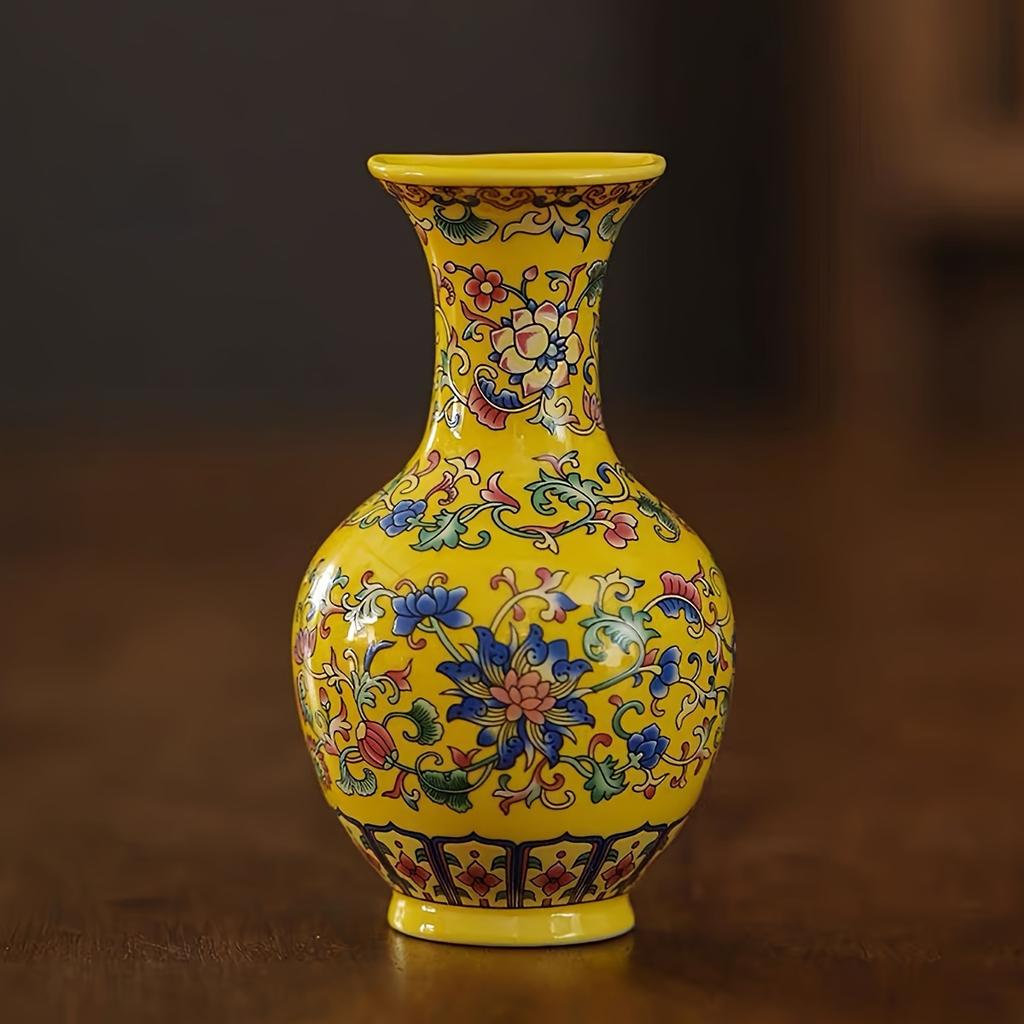 Enamel Color Wall Hanging Flower Vase That Can Stand or Hang Bottle Plant Pot Ceramic Home Room Decorating Interior Accessories