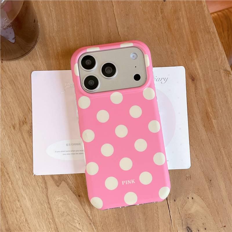Polyamine Polka Dot iPhone 17 Pro Max Protective Case - Drop-proof, Stylish, and Compatible with 16/17 Pro Models.