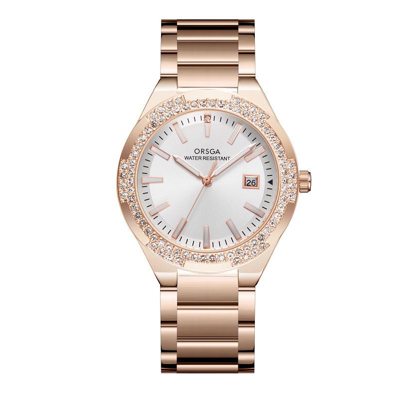 ORSGA Light Luxury Women's Rhinestone Calendar Quartz Watch
