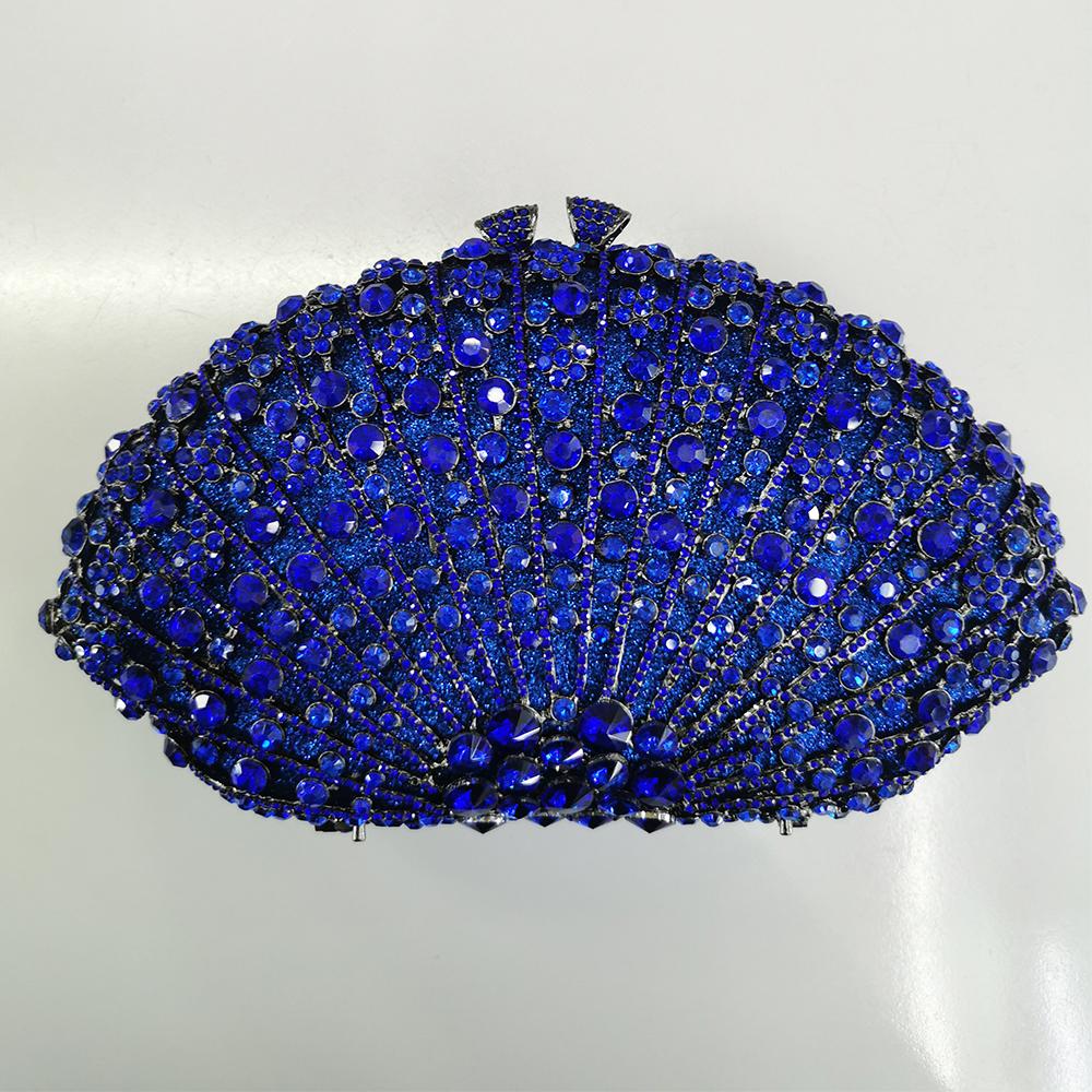 Hollow Out Rose Red Rhinestone Diamond Wedding Purse New Fashion Women’s Crystal Evening Clutches BagLady Chain Party Clutches