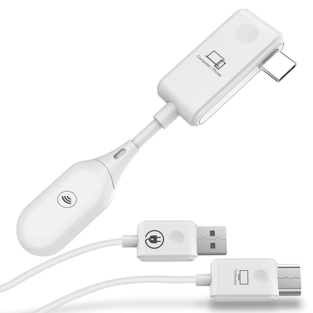 Eppfun CS500B Wireless HDMI Kabelloses Set 20m 1080P Stabile Übertragung Sync-Ausgang Übertragung vom PC zum USB-C Sender/Empfänger Video/Audio