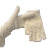 Pure White Korean Style Faux Mink Winter Gloves – Solid Color Plush Warm Cycling Gloves