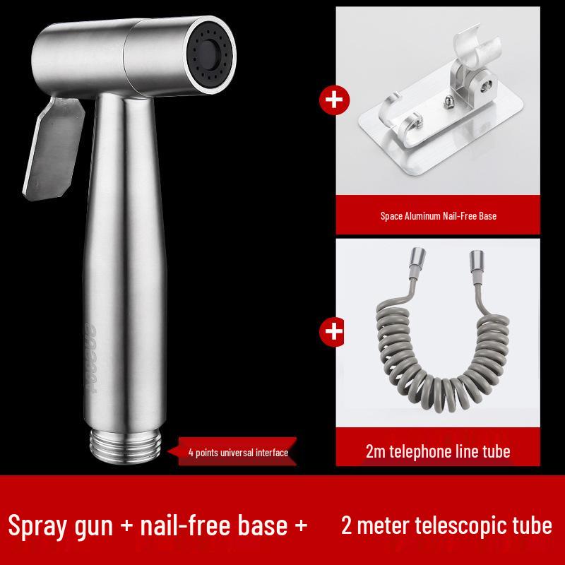 High-Pressure 304 Stainless Steel Bidet and Toilet Sprayer Set