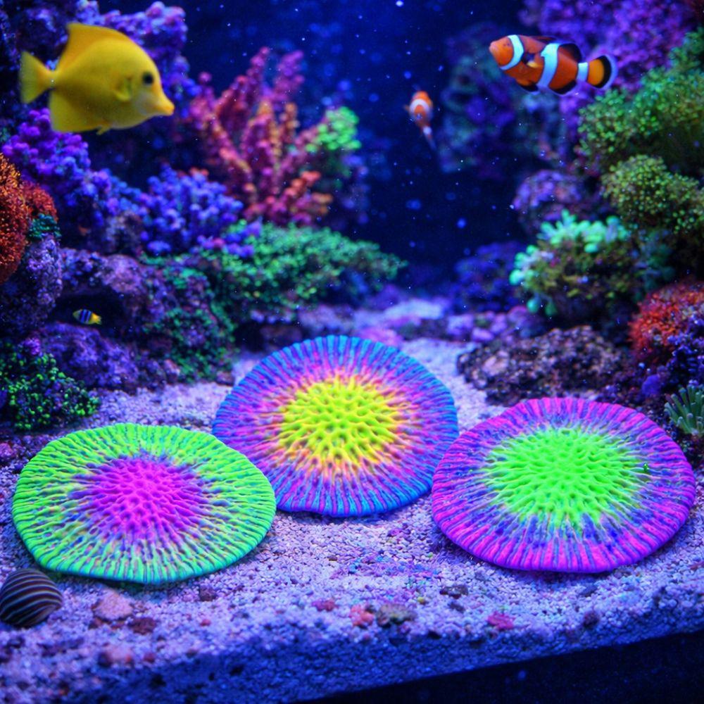 Realistic Silicone Coral Plant Fluorescence Colorful Luminous Coral Non-Toxic Artificial Plant Underwater World