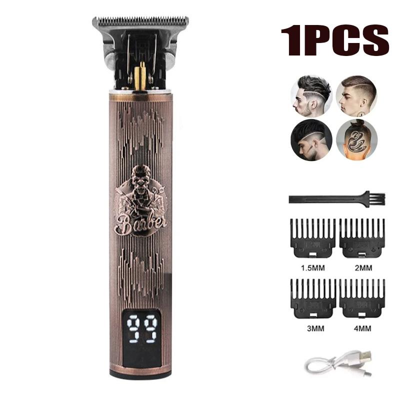 1-5PCS T9 Electric Hair Clipper Men Hair Cutting Machine Shavers Rechargeable With USB Professional Beard Trimmer For Men Barber