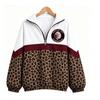 Womens Streetwear Zip-Up Stand Collar Sweatshirt 3D Digital Print Loose Fit Casual Top
