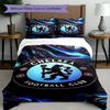 3pcs Duvet Cover Set (1*Duvet Cover + 2*Pillowcase, Without Core),football club F.C Print Bedding Set, Bedroom Decor, All‑Season, Birthday Gift