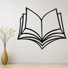 Open Book Metal Wall Art Black Iron Bookend Shelf Decor for Home Library Office