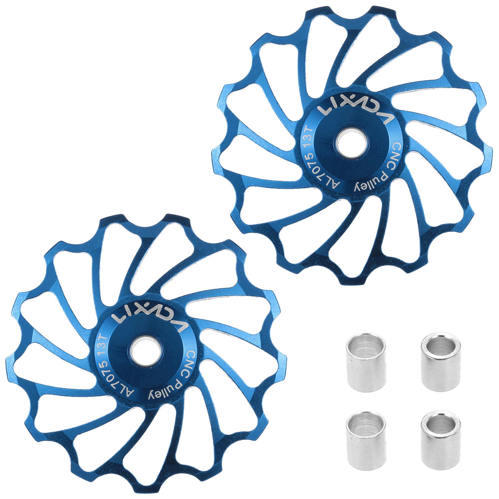 

Lixada 2 шт. керамический шкив для шоссейного велосипеда MTB 7075, направляющая заднего переключателя из алюминиевого сплава, керамика для велоспорта