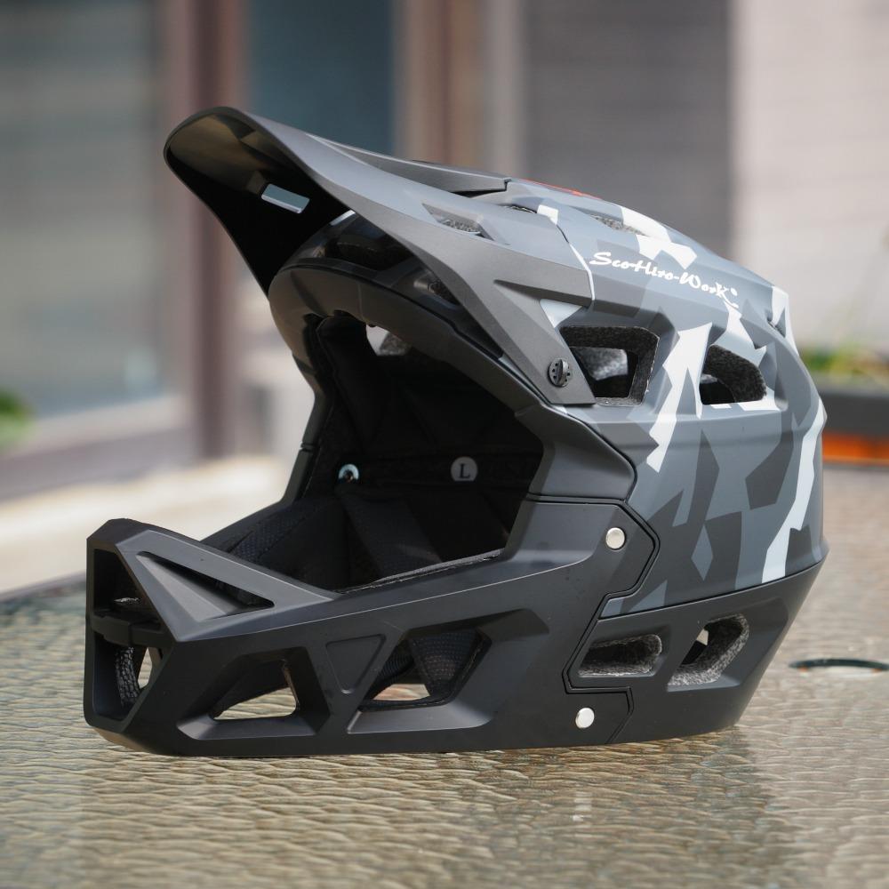 Scorpio mountain bike bike full helmet cycling helmet off-road forest locomotive children men and women DH downhill light gallop