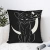 Halloween Black Cats Square Pillowcases Polyester Home Witchy Kitty Cushion Cover Creative Decorative Pillowcase 40*40