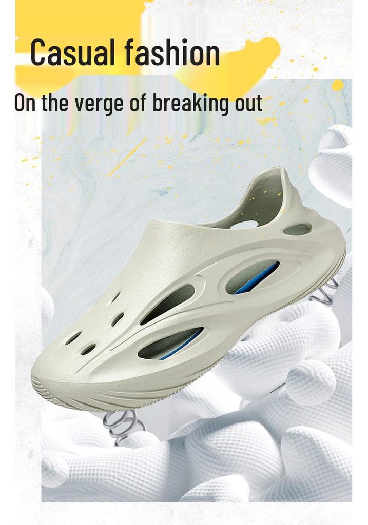 Men's Breathable Tech-Inspired Non-Slip Clog Sandals for Outdoor Sports and Beach Activities