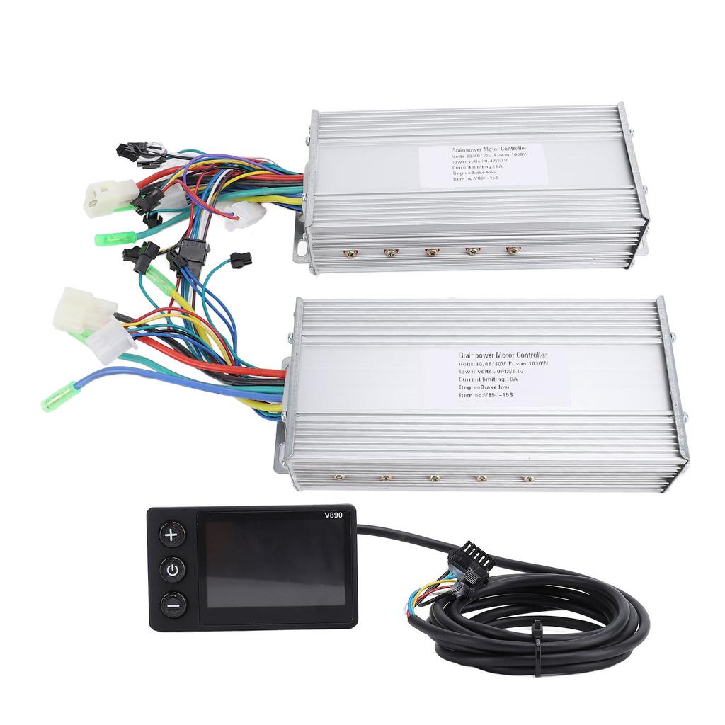36V 48V 60V 1000W 38A Dual Drive Brushless Controller V890 LCD Display Panel Electric Bike Conversion Kit