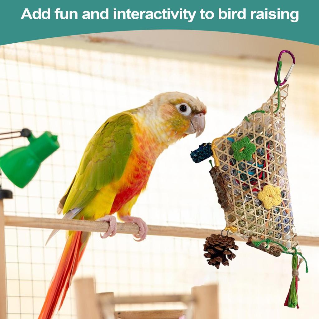 Bird Shredding Toys Parrot Shredder Play Center Mental Stimulation Chewing Toys For Foraging Training Boredom Release Breeding