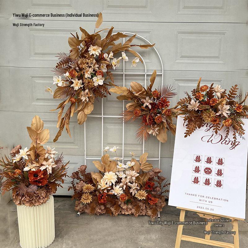 Complete Wedding & Banquet Artificial Flower Set: Ground Rows & Table Decor