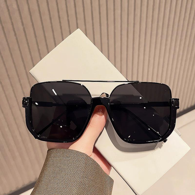 New Vintage Oversized Square Sunglasses Fashion Men Women Shades Eyewear Trendy Ins Popular Brand Design Glasses UV400 Sun Glass