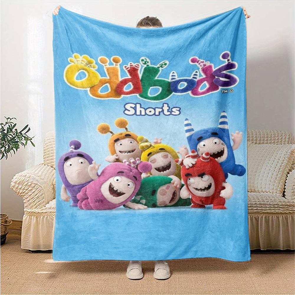 Coperta in Flanella con Stampa Oddbods Alta Qualità Calda Confortevole Coperta per Tutte le Stagioni Perfetta per Regali Decorazione per la Casa