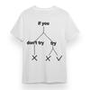 Women's Plus Size T-shirt With Decision Tree Graphic Unisex White Cotton Tee