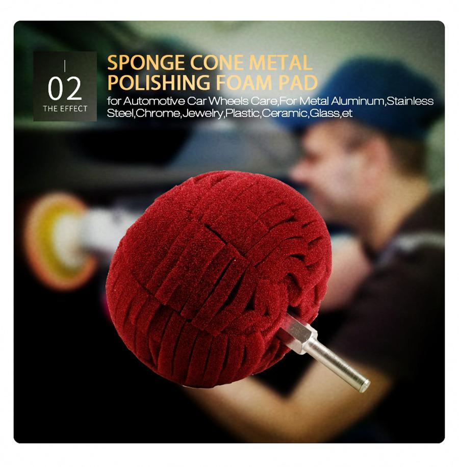

New 3xSoft Sponge 3 76mm Buffing Ball Finishing Buff Polishing Pad For Car Polisher