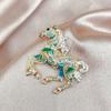 Crystal Enamel Horse Brooch Pin Metal New Year Horse Jewelry Zodiac Horse Brooch  New Year Gifts