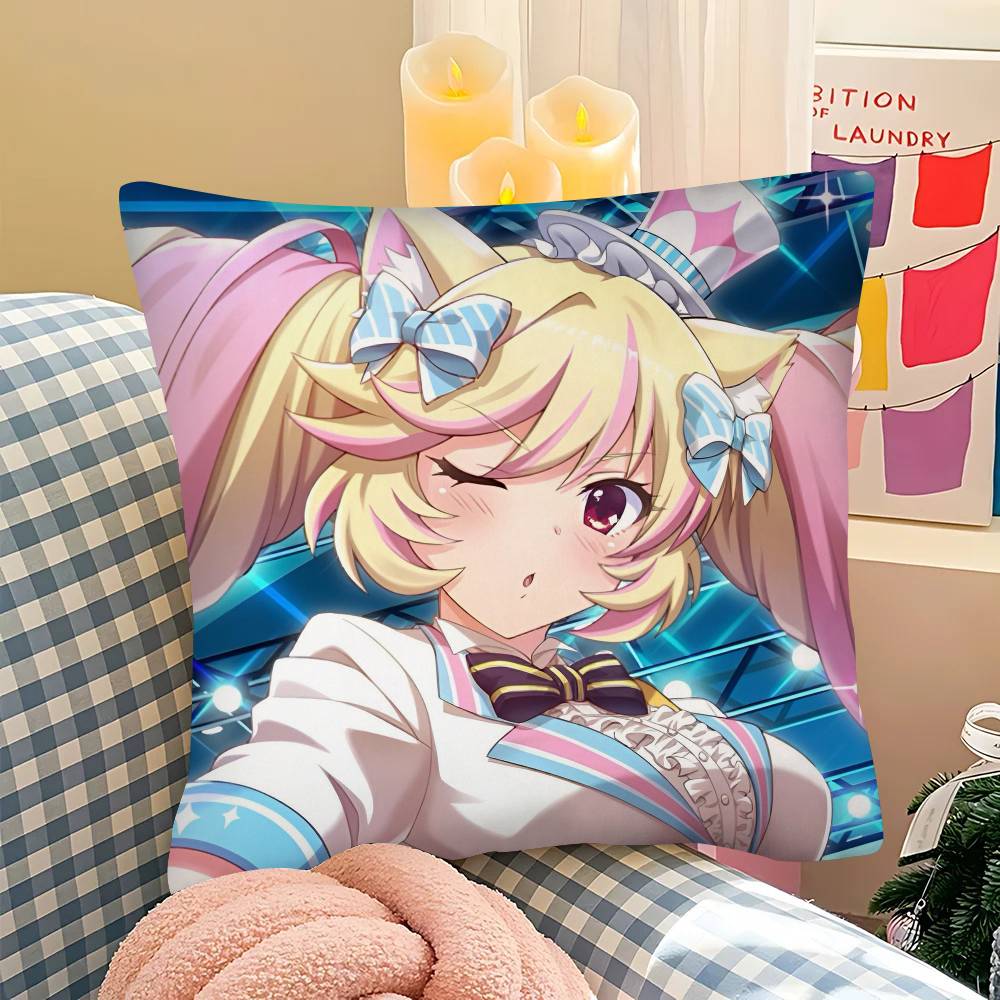 SHOW BY ROCK Anime Kissenbezug Modischer Quadratischer Kissenbezug Schlafzimmer Sofa Raum Ins Dekoration Freizeit Kissenbezug
