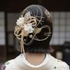Lomeri Mizuhiki and Gold Leaf Hair Ornament (Mizuhiki X Dried Flower Set) A256