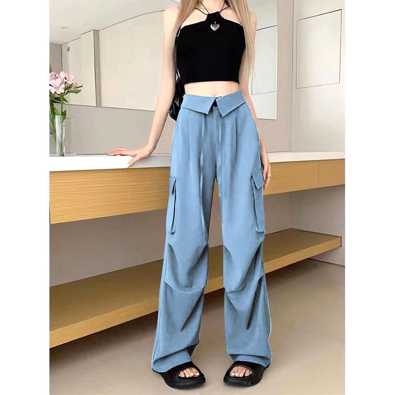 Women's Retro Multi-Pocket Wide-Leg Overalls - 2023 Loose Fit Casual Style