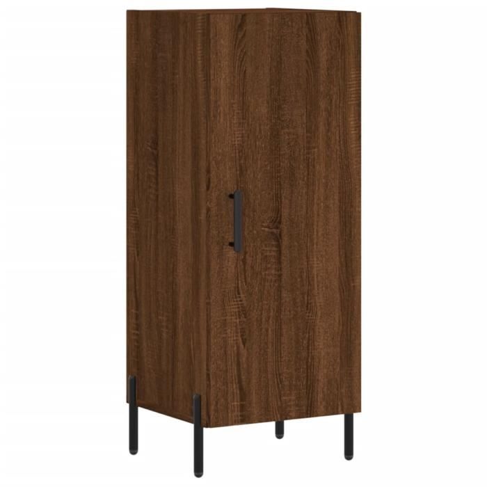VidaXL Buffet Chêne marron 34,5x34x90 cm Bois d'ingénierie 828555