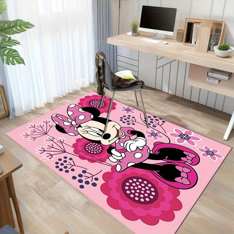 1pc. Cute Minnie Mouse Pink Floral Rug - Home Decor, Office Carpet, Outdoor Mat, Gift Ideaz0414236