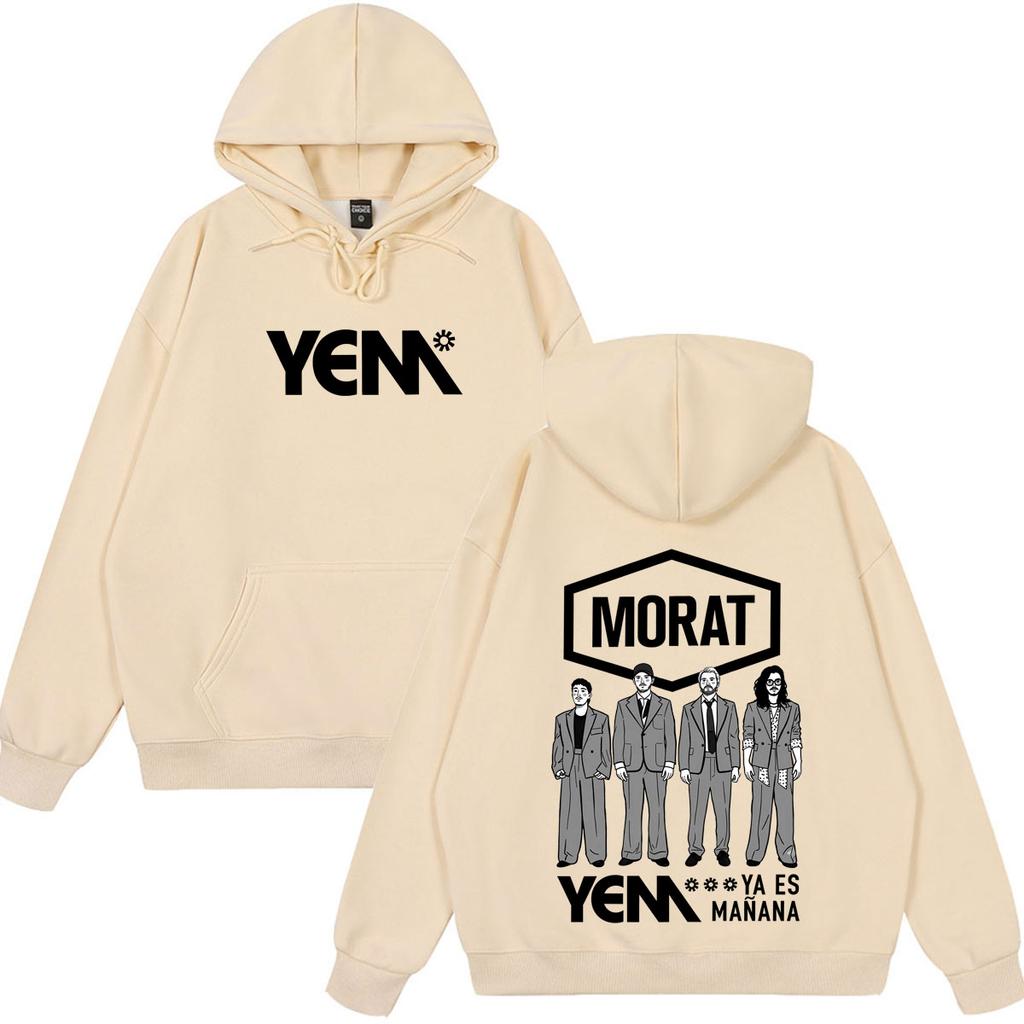 Band Morat Yem Ya Es Manana Tour 2026 Print Hoodie Men Women Hip-hop Pullover Long Sleeves Loose Casual Vintage Sweatshirts