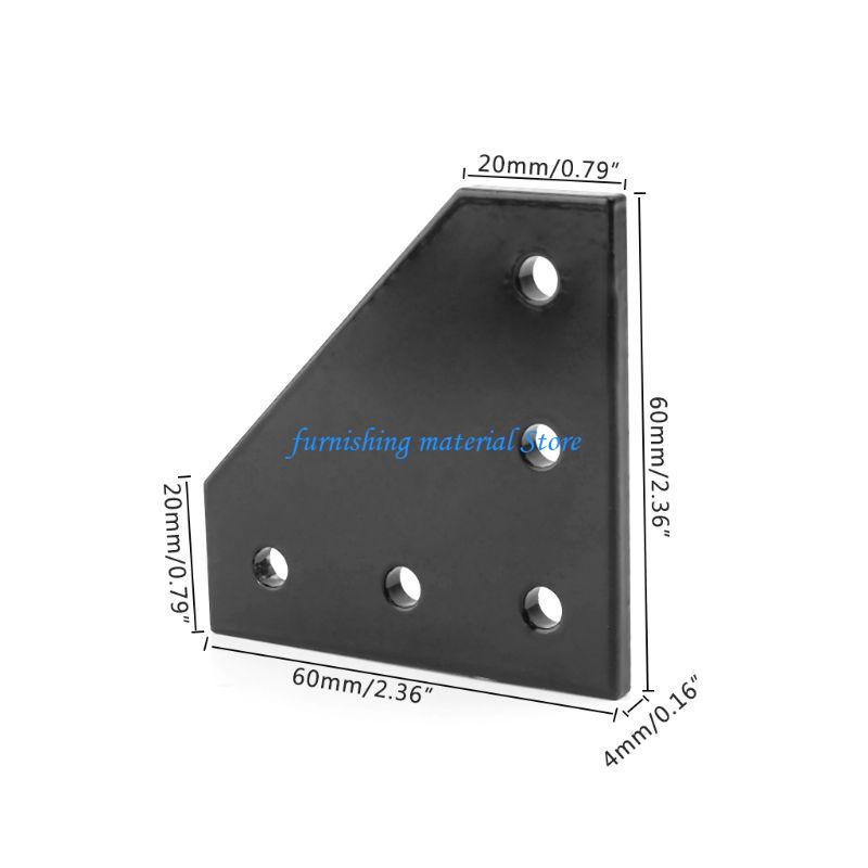 Y5GD 4pcs 5-hole Joint Boards 90 Degree Corner Bracket For 2020 Aluminum Profil