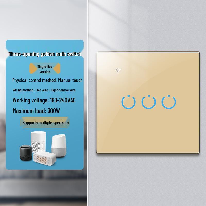 Zhengshang C4 Graffiti Smart WiFi+RF Switch, EU Standard, Voice-Controlled for Alexa & Google.