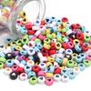 100pcs/lot Heart Bead Acrylic Beads Round Loose Bead Colorful Spacer Beads For DIY Jewelry Making Bracelet Necklace Accessories