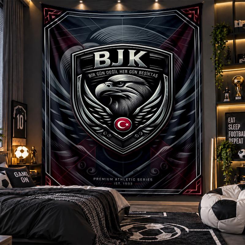 Nástěnná tapiserie s potiskem Beşiktaş FC, látka do obývacího pokoje, ložnice, domácí dekorace