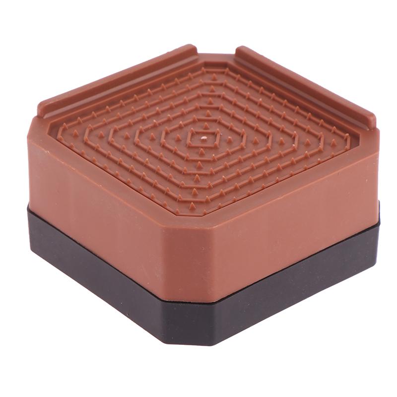 

1 шт., накладки на ножки стола, ножки стульев, квадратные протекторы для улучшения дома, противоскользящие чашки для мебели, водонепроницаемые, повышающие высоту подушки коричневый