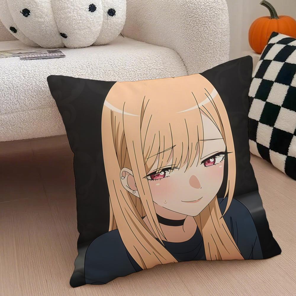 KKitagawa Marin Cushion Cover Throw Pillow Cover Hidden Button Durable Polyester Chair Cushion