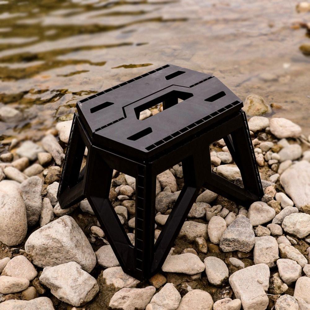 High Load-bearing Camping Chair Square Fishing Chair Folding Step Stool  Climbing