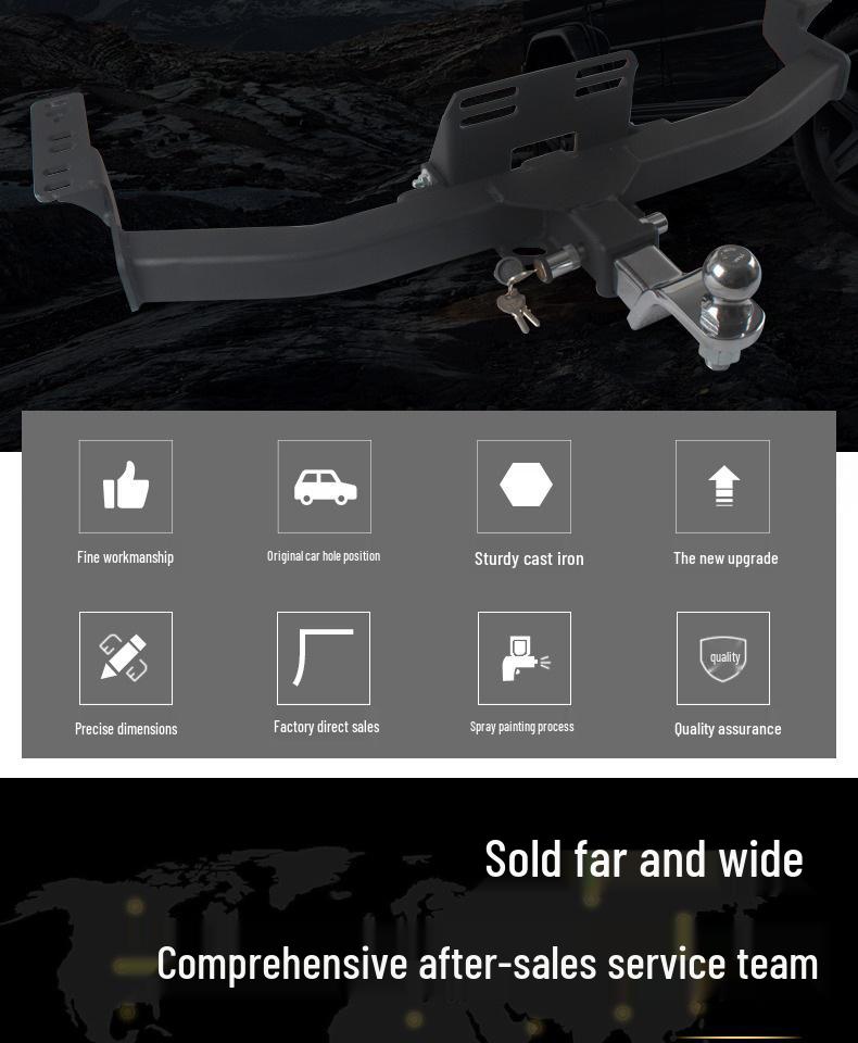 Toyota FJ Cruiser Prado Modified Trailer Tow Hook Tiger Head Bracket