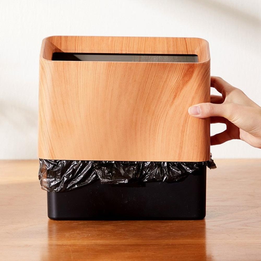 Square Desktop Narrow Trash Can Nordic Mini Wastebasket Waste Bin Countertop Trash Box  Kitchen