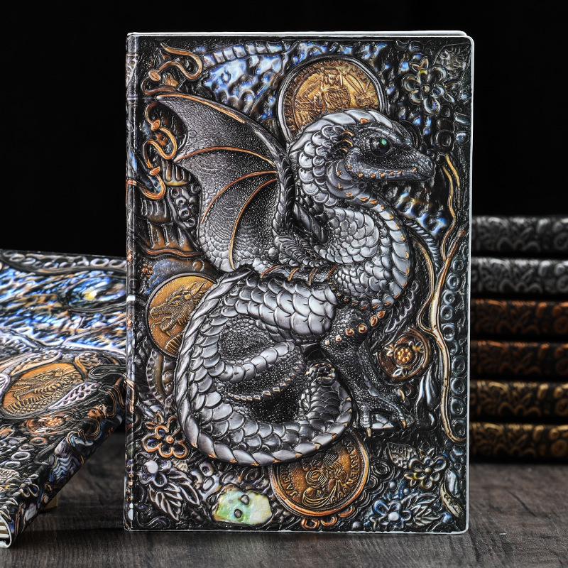 Flying Dragon Embossed Commemorative Writing Notebook Collection