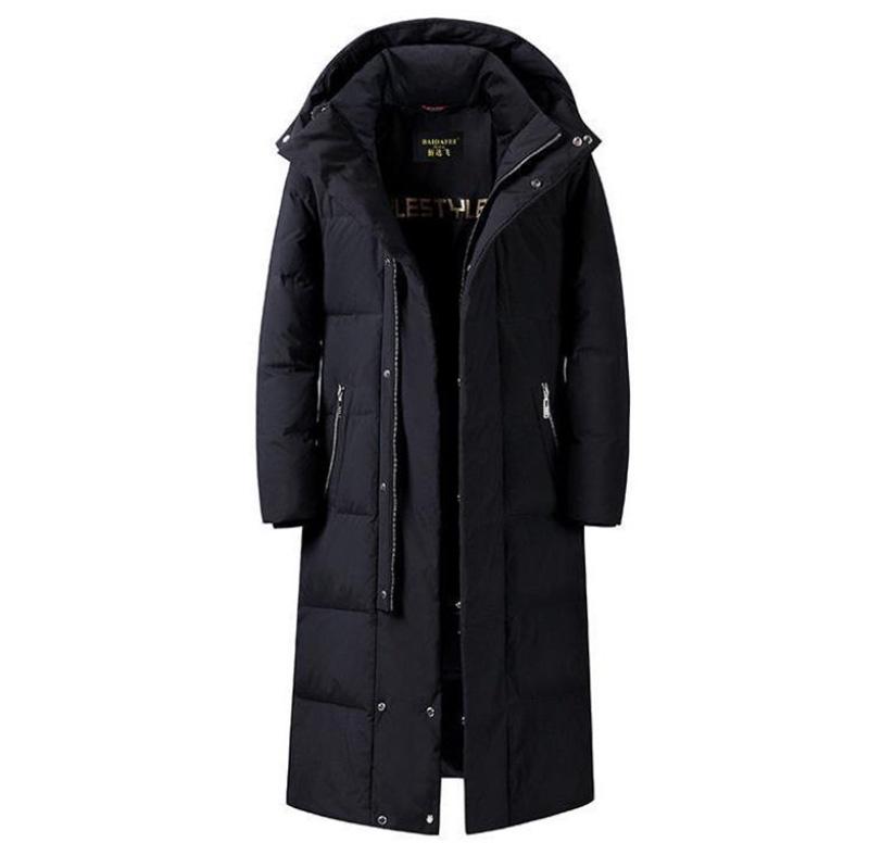 

Пальто выше колена, мужские шелковые пальто с хлопковой подкладкой, женская зимняя толстая теплая куртка, парка для влюбленных 4XL чёрный