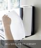 Yamazaki Tower Kitchen Paper Holder with Stopper, Magnetic, Black, Approx. W5 x D10.2-17.5 x H24.5cm, One-Hand Tear, Model 3399