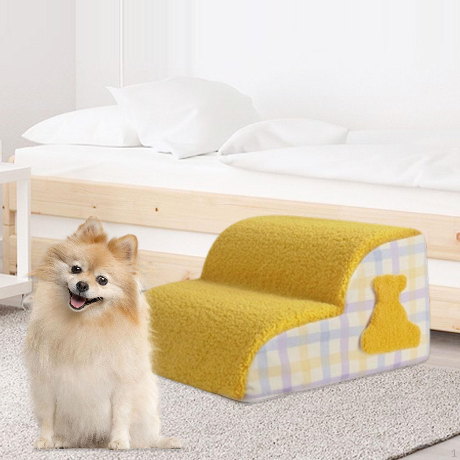 

Dog Slope Stairs Ramp Removable Cover, Indoor, Anti Skid, Pet Ladders for Climbing Sofa жёлтый