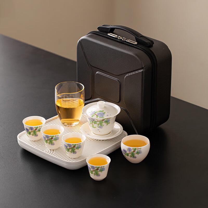 DH Ceramic Portable Travel Tea Set - Hydrangea