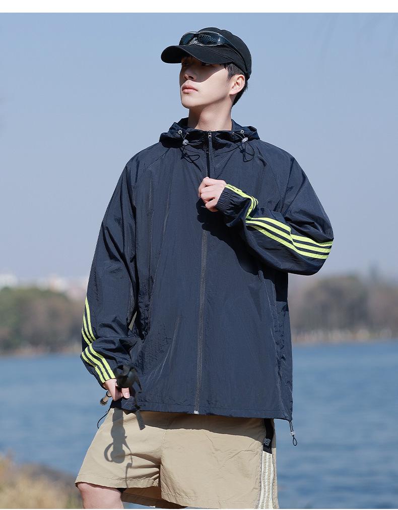 WASSUP Men's UPF50+ Ice Silk Sun Protection Jacket - Summer Cooling UV Shield Shirt