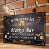 Personalized Aluminum Bar Sign 30x20cm Garage Man Cave Home Wall Decor