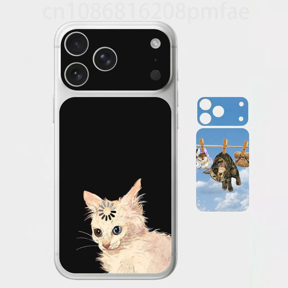 Goofy cat Premium Skin Wrap for iPhone 17 Pro/Max, Back Frame Camera Protective Decal (Not Case) iPhone17pro